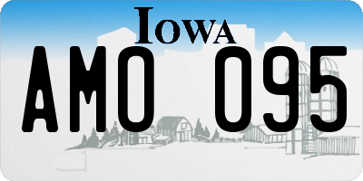 IA license plate AMO095