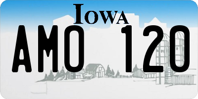 IA license plate AMO120