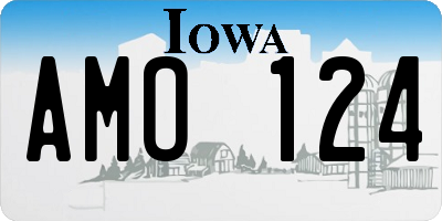 IA license plate AMO124
