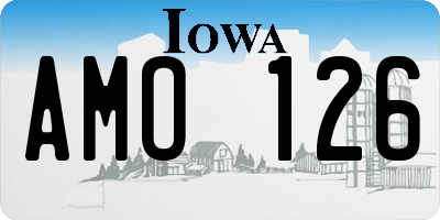 IA license plate AMO126