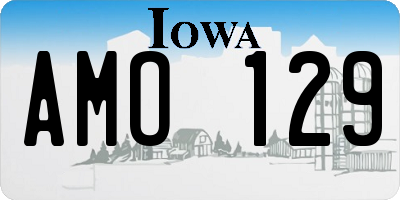 IA license plate AMO129
