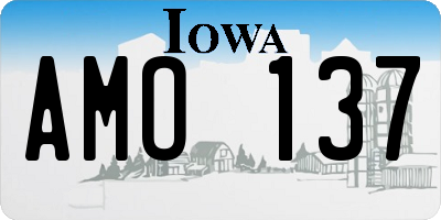 IA license plate AMO137