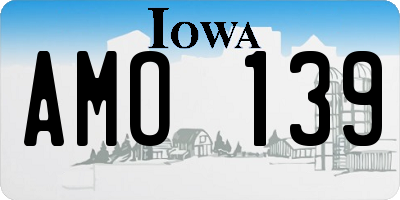 IA license plate AMO139