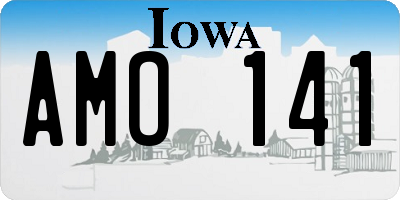 IA license plate AMO141