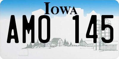 IA license plate AMO145