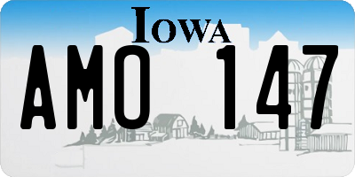 IA license plate AMO147