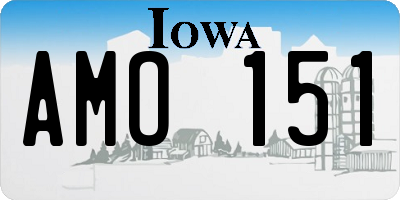 IA license plate AMO151