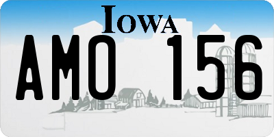 IA license plate AMO156
