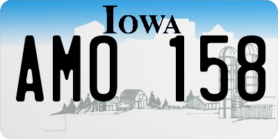 IA license plate AMO158