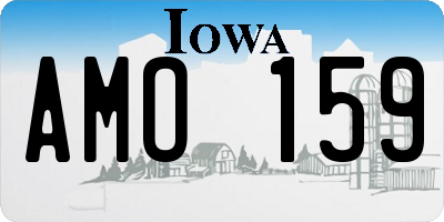 IA license plate AMO159