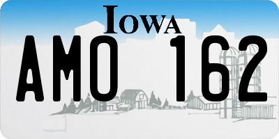 IA license plate AMO162