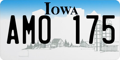 IA license plate AMO175