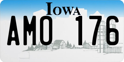 IA license plate AMO176