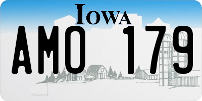 IA license plate AMO179