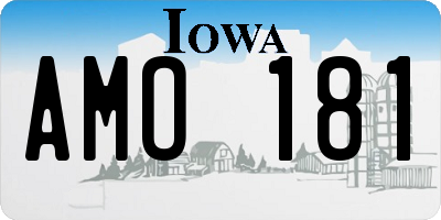 IA license plate AMO181