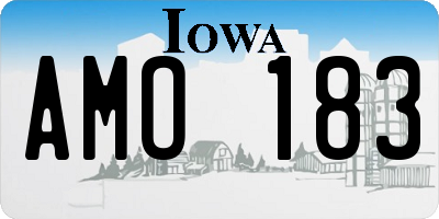 IA license plate AMO183