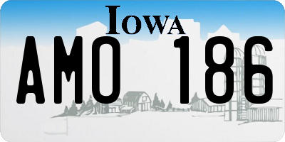 IA license plate AMO186