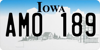 IA license plate AMO189