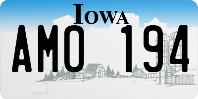 IA license plate AMO194