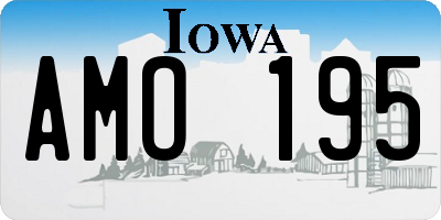 IA license plate AMO195