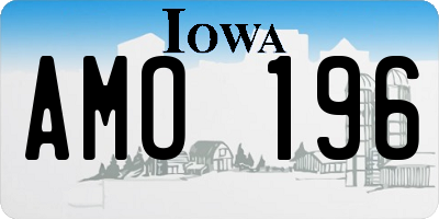IA license plate AMO196
