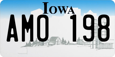 IA license plate AMO198