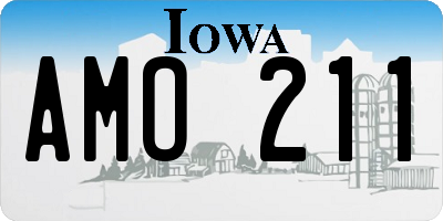 IA license plate AMO211