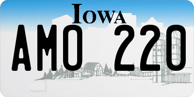 IA license plate AMO220