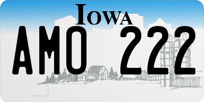IA license plate AMO222
