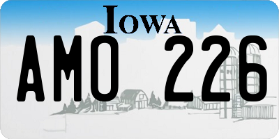 IA license plate AMO226