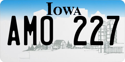 IA license plate AMO227