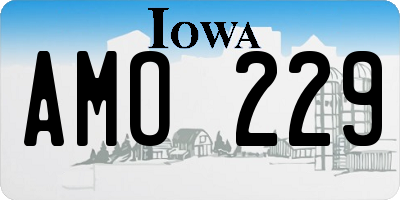 IA license plate AMO229