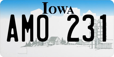 IA license plate AMO231