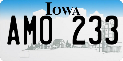 IA license plate AMO233