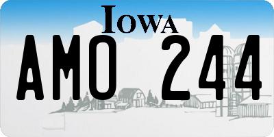 IA license plate AMO244