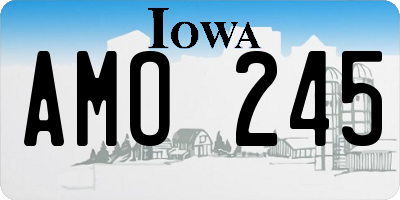 IA license plate AMO245