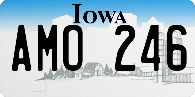 IA license plate AMO246