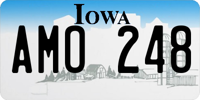 IA license plate AMO248