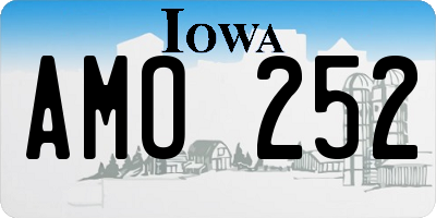 IA license plate AMO252