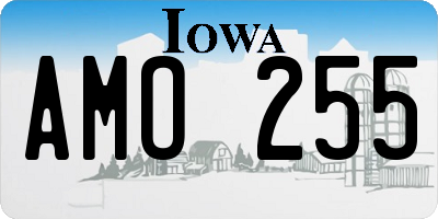 IA license plate AMO255