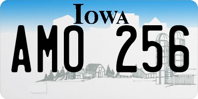 IA license plate AMO256