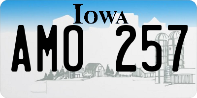 IA license plate AMO257
