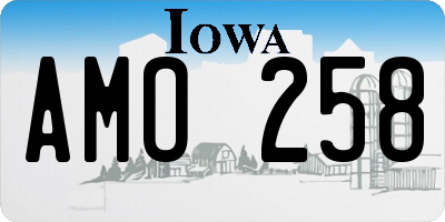 IA license plate AMO258