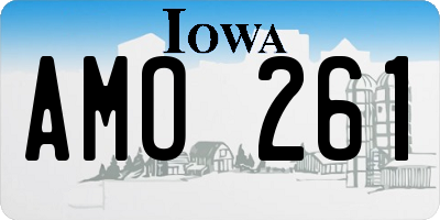 IA license plate AMO261