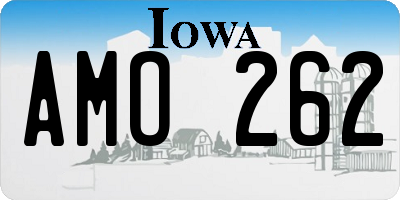 IA license plate AMO262