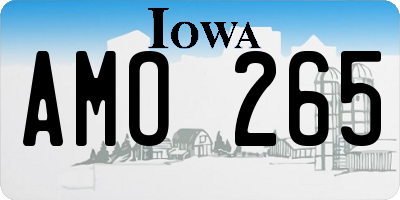 IA license plate AMO265