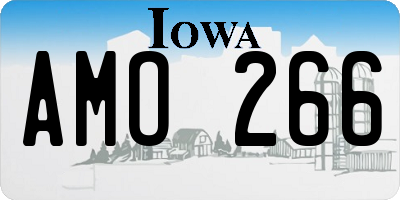 IA license plate AMO266