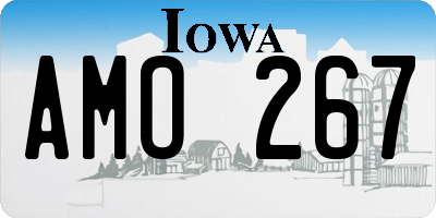 IA license plate AMO267