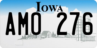 IA license plate AMO276