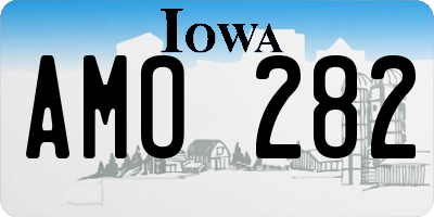 IA license plate AMO282